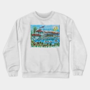 Watercolor Sketch - Shoreline Park, Mountain View, California. 2013 Crewneck Sweatshirt